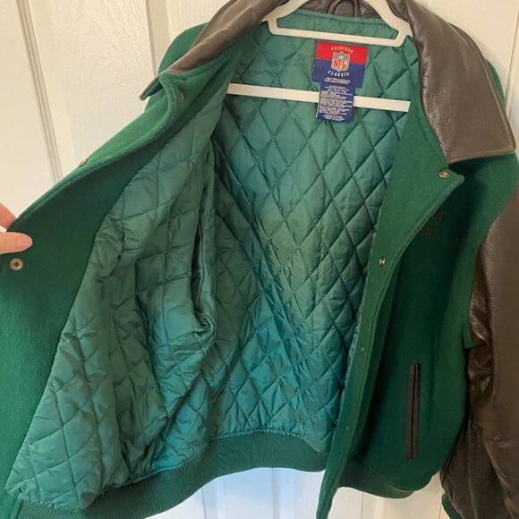 RARE Vintage Reebok NFL Gridiron Classic‎ Green Bay Packers Varsity Jacket XL - Picture 4 of 15